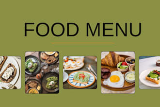 create foodmenu design for resturants