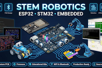 develop education stem toys, robots, electronics, and firmware with esp32 stm32