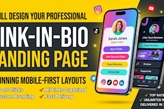 design custom bio link website as linktree alternative for instagram influencers