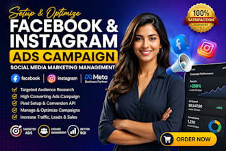 setup optimize facebook instagram ads campaign social media marketing management