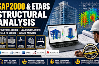 do sap2000 etabs structural analysis structural design and load calculation