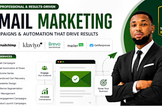 email marketing, mailchimp, klaviyo, email automation, campaigns, landing page