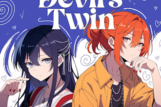 design anime book cover art for novels, wattpad, and KDP