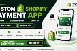custom shopify payment app shopify cli storefront admin api public private app