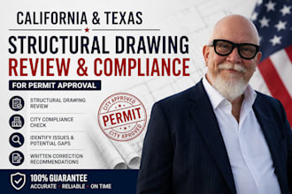 review california and texas structural permit drawings