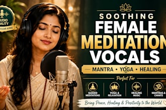 record soothing female mantra and guided meditation vocals