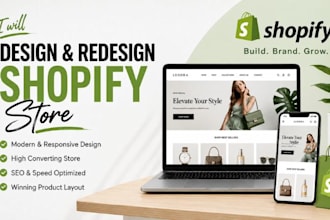 design and redesign shopify store build dropshipping website