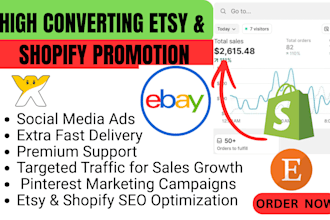promote etsy shopify wix store with pinterest marketing SEO to boost sales