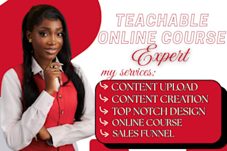 design teachable online course website, teachable course setup