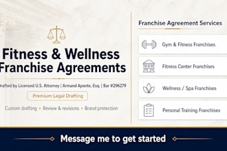write custom wellness and spa franchise agreements