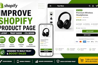improve shopify product page layout trust badge  cta design trust badge
