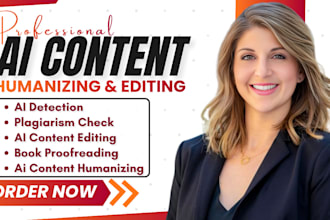 humanize ai content, rewrite ai content, proofreading, and plagiarism check
