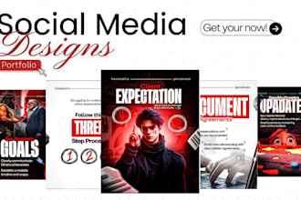 design professional instagram post, social media poster and instagram posts