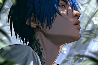 do anime character an illustration and anime portrait