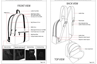 design professional bag tech pack for handbag backpack tote duffle and luggage