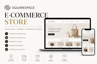 build a squarespace ecommerce website online store for your business or boutique