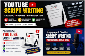 write engaging youtube scripts, reels and video scripts