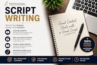 write engaging youtube and social media video scripts