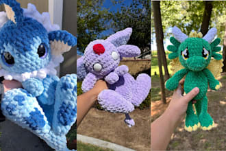 custom plush toy doll design amigurumi plushie 3d character stuffed animal