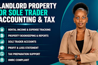 handle your landlord property accounting, sole trader bookkeeping and tax return