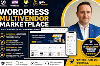 develop wordpress multivendor marketplace auction website ecommerce store