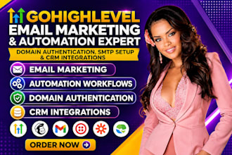 do gohighlevel email marketing automation domain authentication CRM SMTP setup