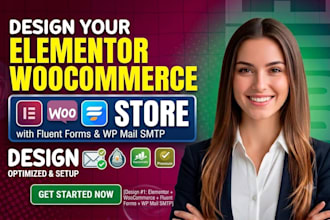 design elementor woocommerce online store with fluent forms and wp mail SMTP