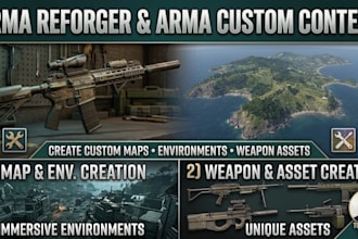 create custom maps, environments, and weapon assets for arma reforger and arma