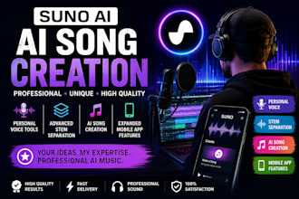 create suno ai songs with personal voice, stem separation and audio enhancement