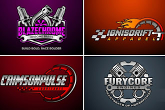 design modern motorsports, automobile, racing logo for you