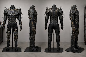 3d cosplay creation, 3d wearable helmet, eva form fabric costume for 3d printing