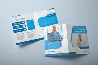 create modern medical brochure, healthcare flyer or clinic design