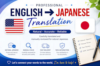 translate english into natural and fluent japanese