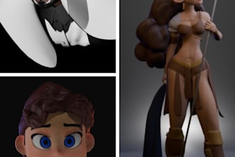 do a 3d character model