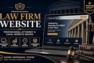 design law firm attorney lawyer wordpress website onpage seo lawfirm logo design