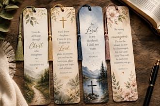 design printable custom christian bookmarks for author and book promotion