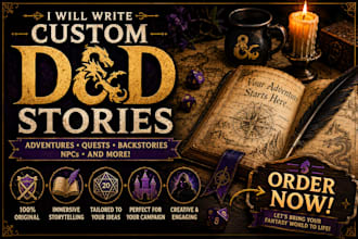 create custom dnd campaigns, quests, npcs, and fantasy stories