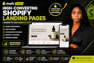 design a high converting shopify landing page or shopify product page