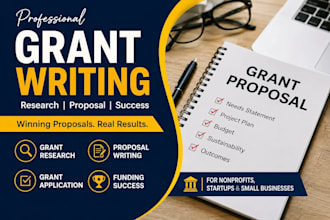 research and write nonprofit and small business grant proposals
