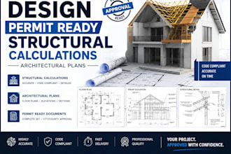 design permit ready structural calculations, architectural plans