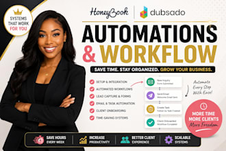 set up automated honeybook dubsado CRM automation workflow honeybook expert