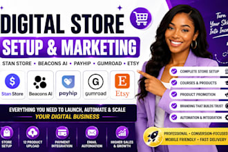 setup stan store etsy stan store marketing beacons ai payhip gumroad digital