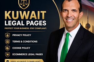 prepare kuwait privacy policy, terms, cookie policy ecommerce legal pages
