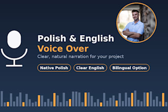record polish and english voice over or narration