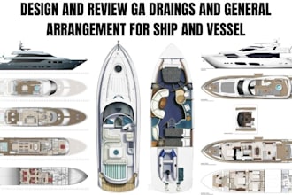 design and review ga drawing, general arrangements for ship and vessels