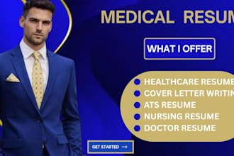 write nursing resume, medical CV, ats healthcare resume, and cover letter