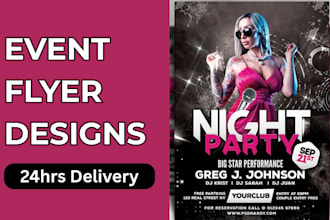 design event flyer, party flyer, club flyer, marketing promotional flyer