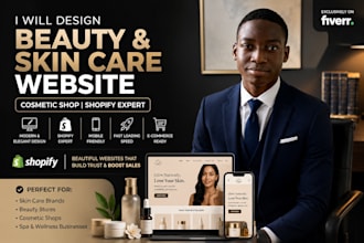 design beauty website skin care website cosmetic shopify skin care
