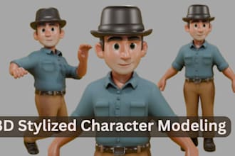 create stylized game ready character in blender with uv textures and rigging