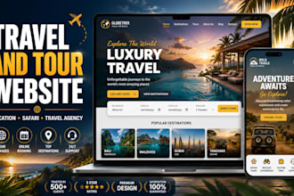 design tour operator website vacation safari tour travel agency website